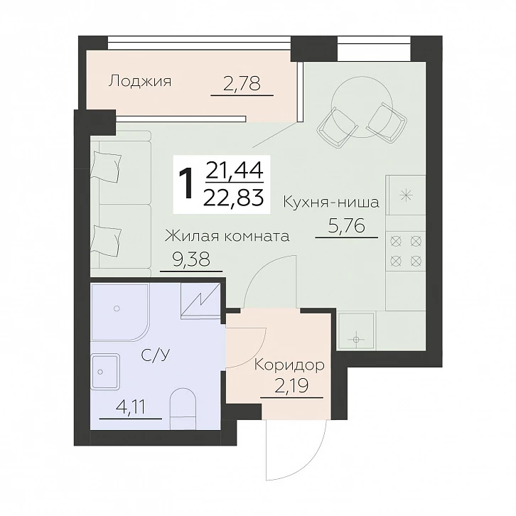 Помещение 0000034313 (Заря; Воронеж, Ленинградская 29Б) планировка