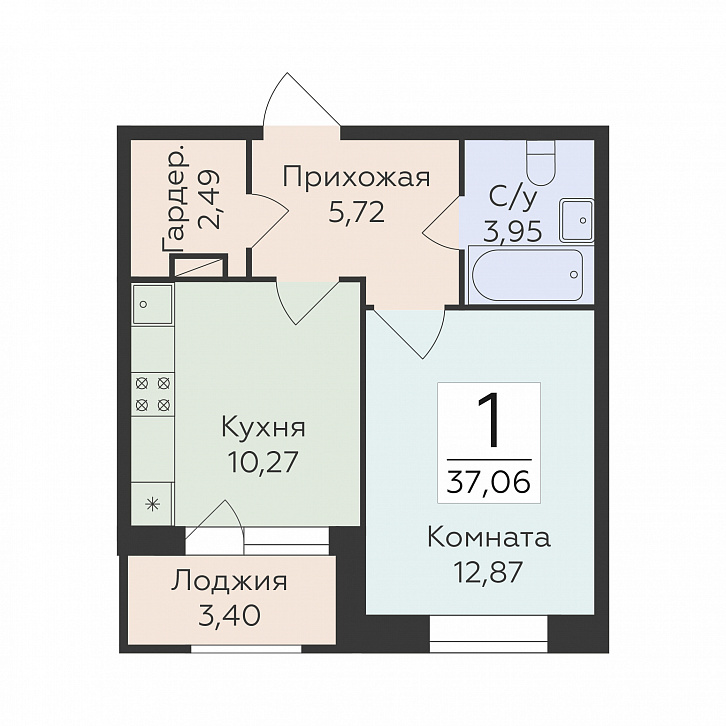 Помещение 0000048465 (Суворов-сити 2; ) планировка
