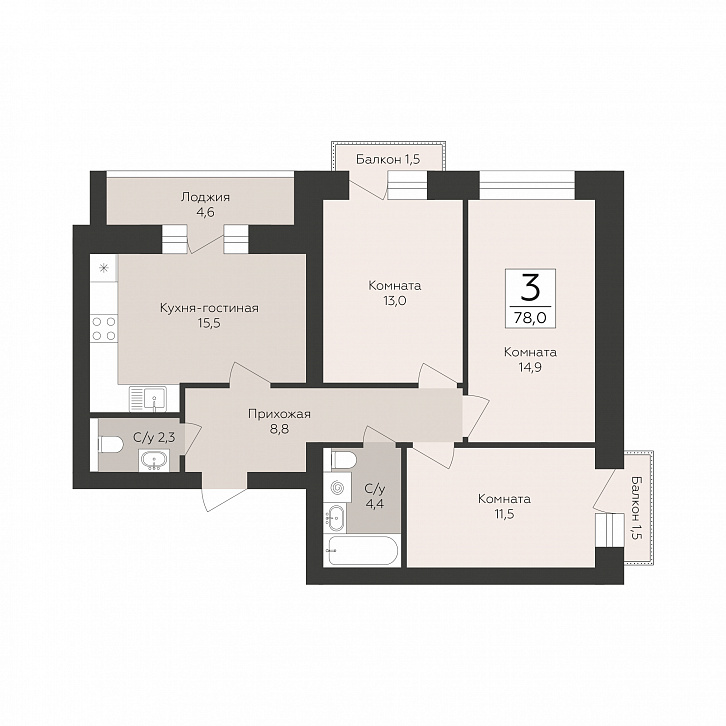 Помещение 0000051240 (Тургенев; Воронежская область, г. Павловск, микрорайон Северный, д. 5) планировка