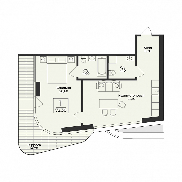 Помещение 0000050561 (Нега) планировка