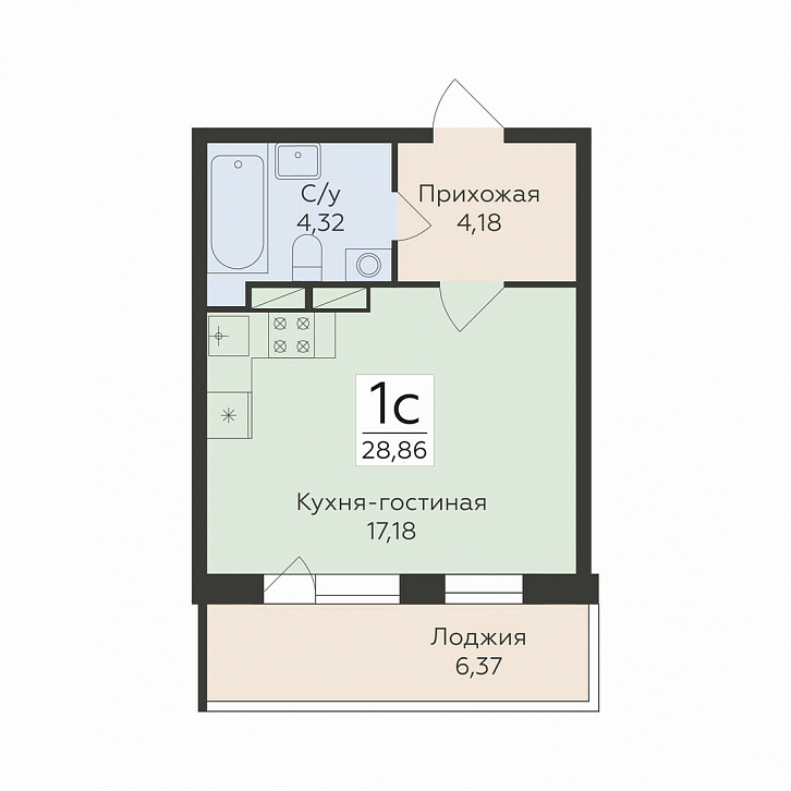 Помещение 0000042217 (Романовский; г. Воронеж, ул. Чапаева, 68а) планировка