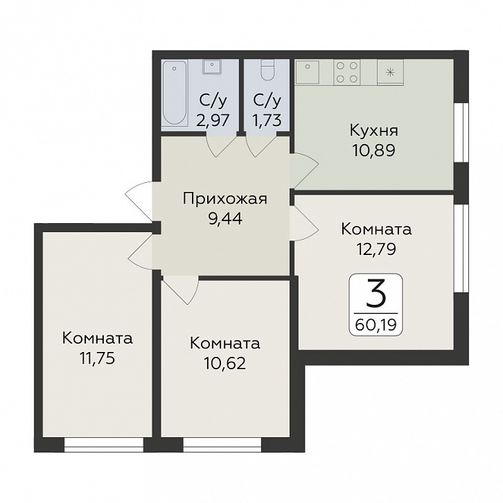 Помещение 0000037965 (Панорама Юкки; Ленинградская обл., д. Лупполово, ул. Центральная) планировка