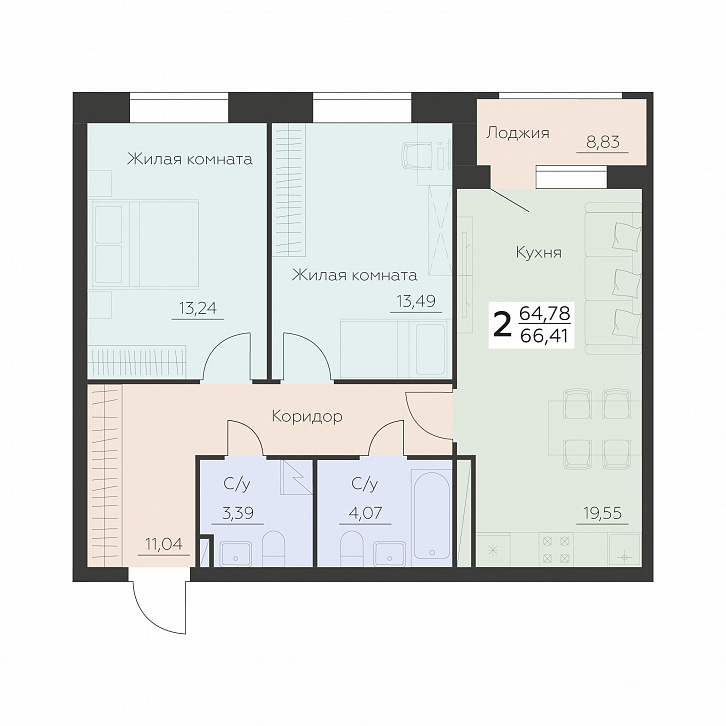 Помещение 0000034458 (Заря) планировка