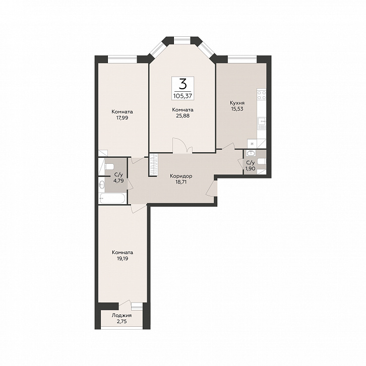 Помещение 0000051526 (Пахра Сити; МО,г. Подольск, б р Красногвардейский, д. 33А, 33Б) планировка