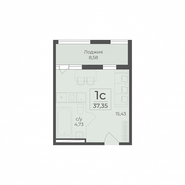 Помещение 0000036608 (Botanica; ) планировка