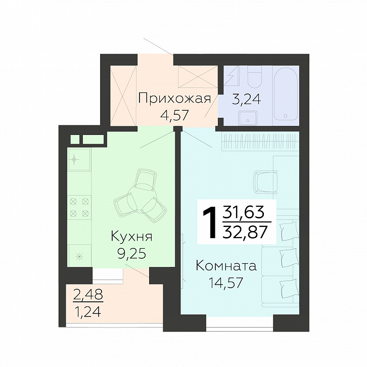 Помещение 0000027337 (Квартал 45; г. Воронеж, улица 45-й Стрелковой дивизии, 113, 115, 117, 119) планировка