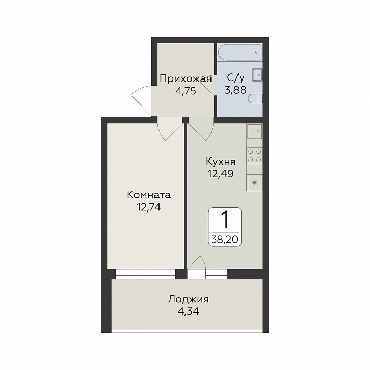 Помещение 0000038219 (Панорама Юкки; Деревенская улица, 21 деревня Лупполово, Юкковское сельское поселение, Всеволожский район, Ленинградская область) планировка