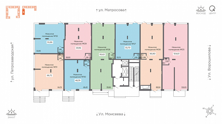 Помещение 0000014708 (Суворов сити; г. Воронеж, ул. 121 Стрелковой Дивизии, 9) план этажа