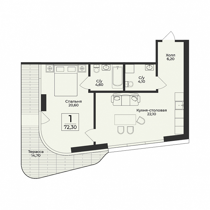 Помещение 0000050592 (Нега; ) планировка