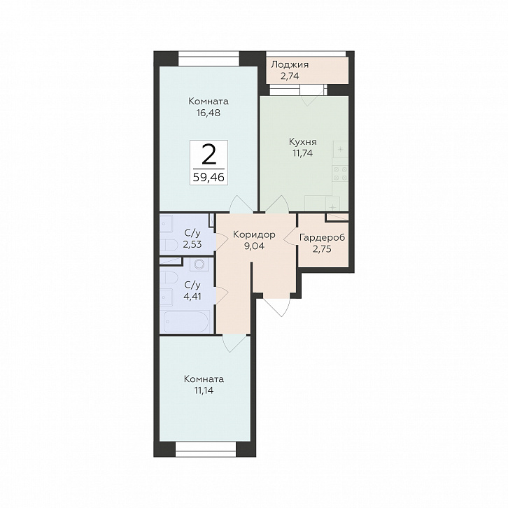 Помещение 0000043217 (Октябрьский квартал; ул. Матросова, 64а) планировка