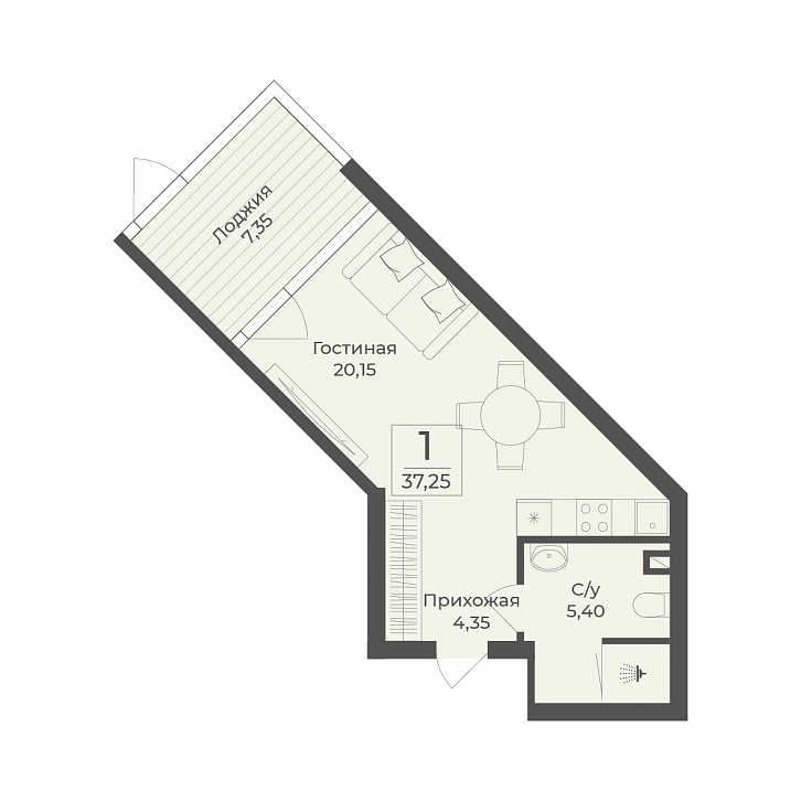 Помещение 0000045067 (Тамерун; Республика Крым, Лесновское сельское поселение) планировка