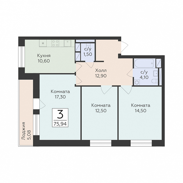 Помещение 0000037428 (Малаховский; ) планировка