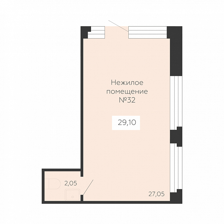 Помещение 0000030259 (Зарядье; г. Воронеж, ул. Электросигнальная, 9а) планировка