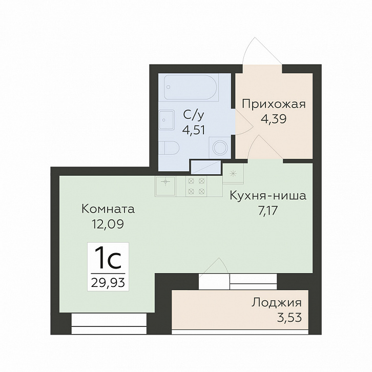 Помещение 0000041807 (Октябрьский квартал; ул. Матросова, 64а) планировка