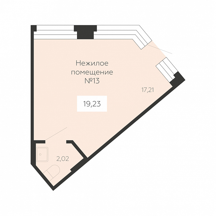 Помещение 0000030240 (Зарядье; Воронеж, ул. Электросигнальная, 9а) планировка