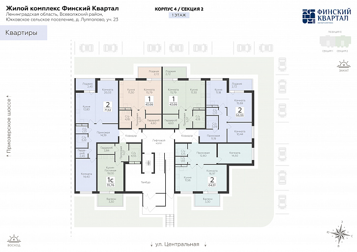 Помещение 0000037829 (Финский квартал; Юкковское поселение, Всеволожский район) план этажа
