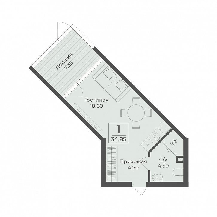 Помещение 0000045103 (Тамерун; Республика Крым, Лесновское сельское поселение) планировка