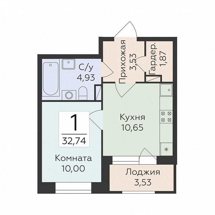 Помещение 0000048454 (Суворов-сити 2; ) планировка