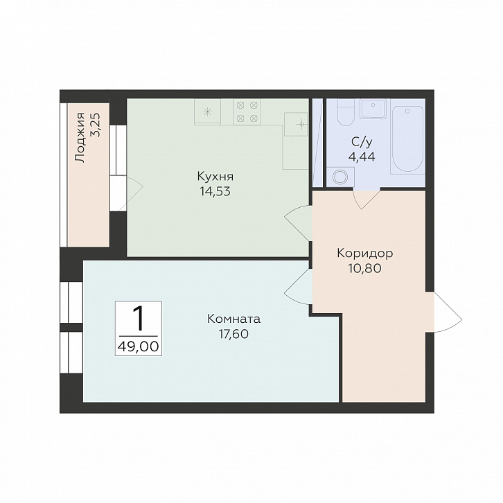 Помещение 0000043094 (Октябрьский квартал; ул. Матросова, 64а) планировка