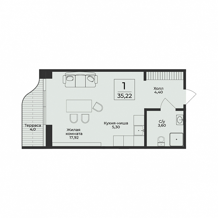 Помещение 0000050562 (Нега; Алушта, ул. Глазкрицкого) планировка