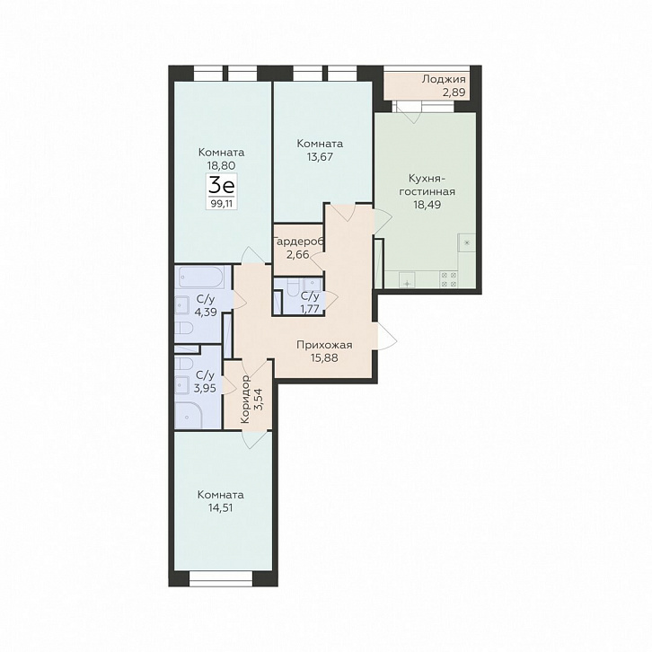 Помещение 0000043044 (Октябрьский квартал; ул. Матросова, 64а) планировка
