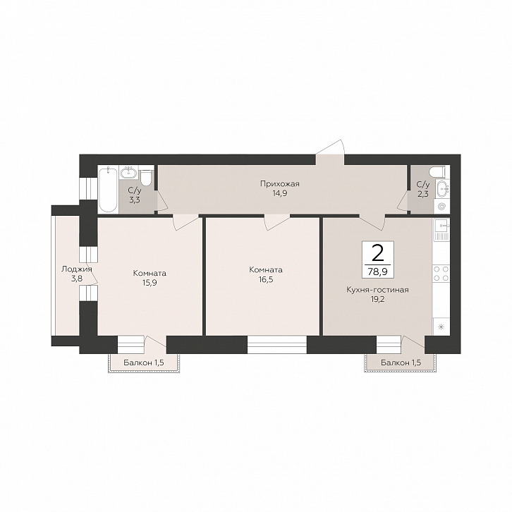 Помещение 0000051269 (Тургенев; Воронежская область, г. Павловск, микрорайон Северный, д. 5) планировка