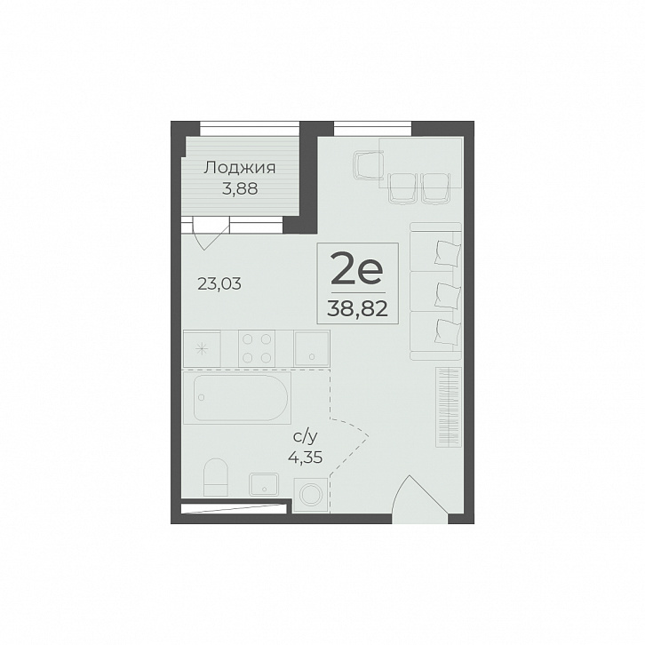 Помещение 0000036375 (Botanica; ) планировка