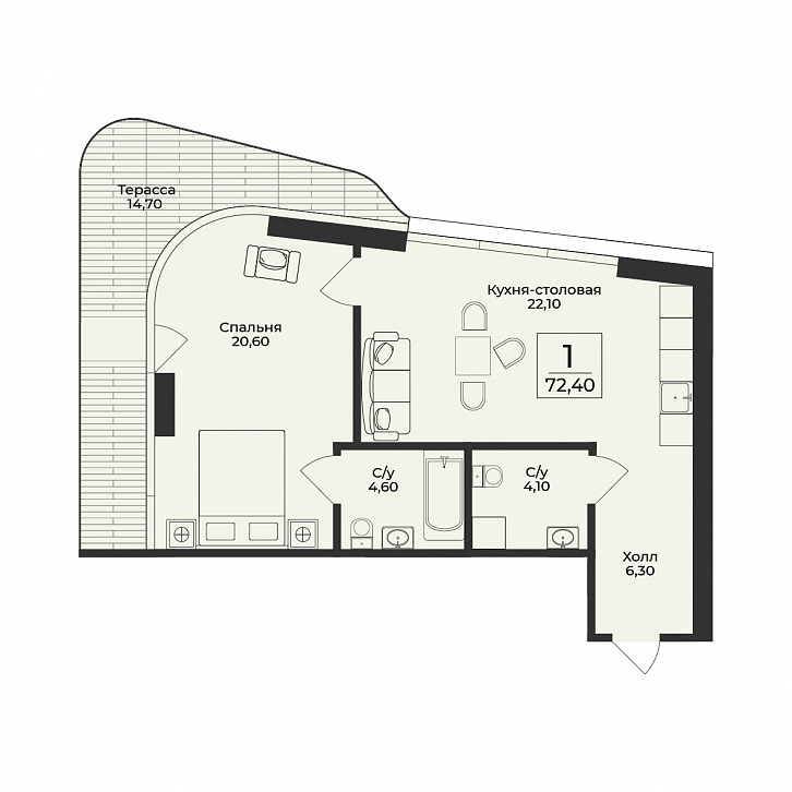 Помещение 0000050548 (Нега; ) планировка