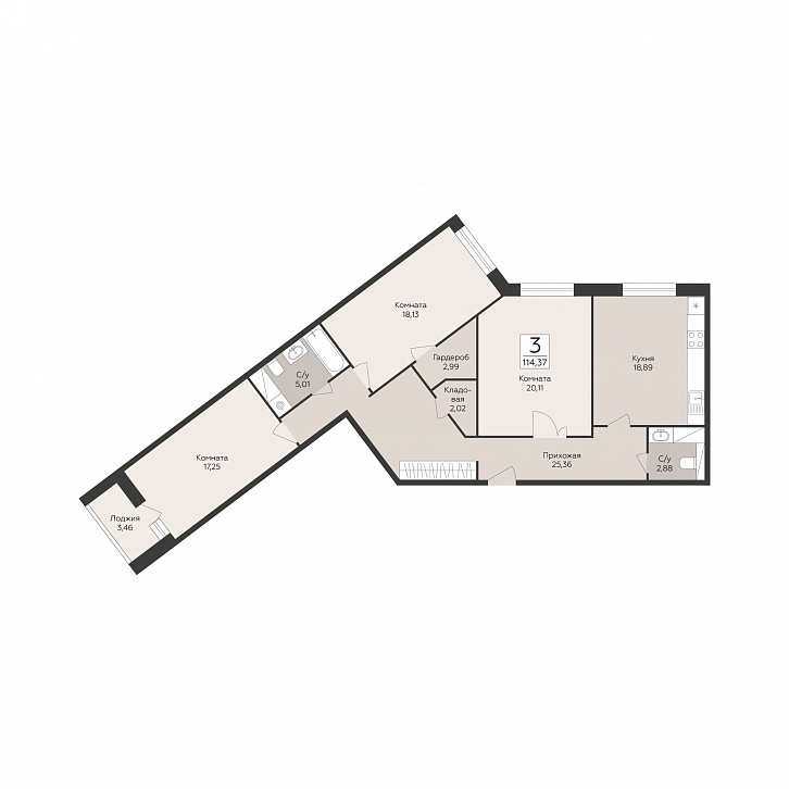 Помещение 0000051414 (Пахра Сити; МО,г. Подольск, б р Красногвардейский, д. 33А, 33Б) планировка