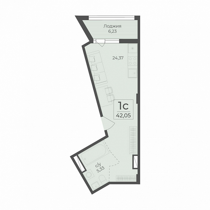 Помещение 0000036650 (Botanica; г. Ялта, в районе шоссе Южнобережное) планировка