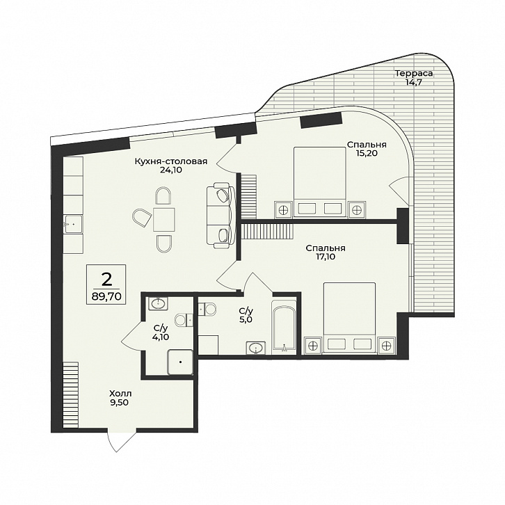 Помещение 0000050541 (Нега; Алушта, ул. Глазкрицкого) планировка