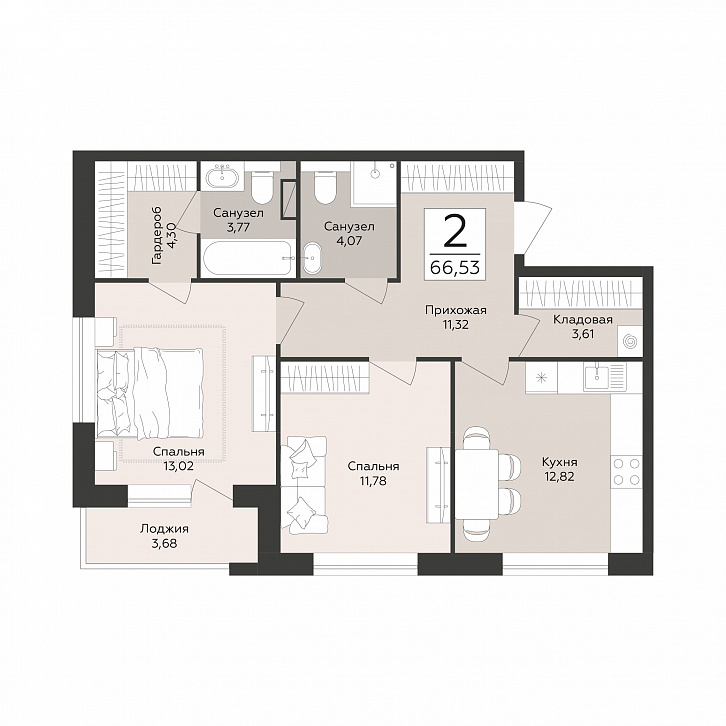 Помещение 0000050370 (Эклипс; г. Воронеж, наб. Массалитинова, д. 1 1) планировка