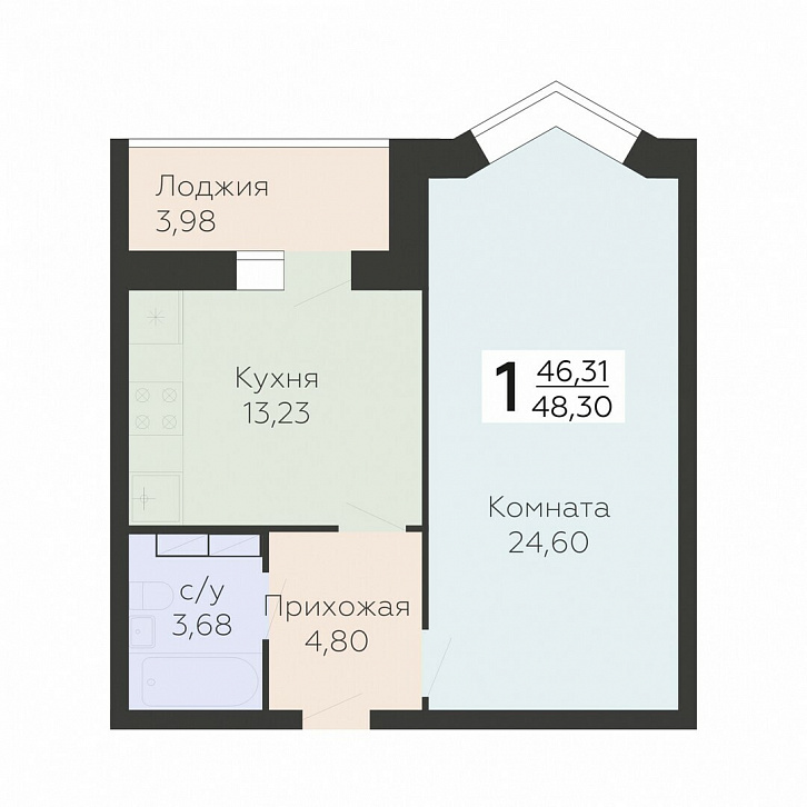 Помещение 0000033064 (Nova парк; Орловская обл, г.Орел, ул. Панчука, 85) планировка