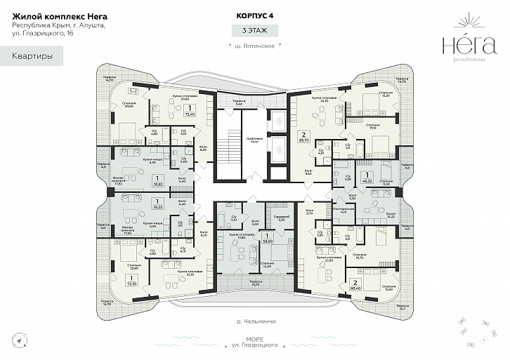 Помещение 0000050583 (Нега; Алушта, ул. Глазкрицкого) план этажа