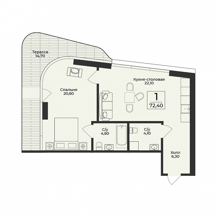 Помещение 0000050603 (Нега; ) планировка